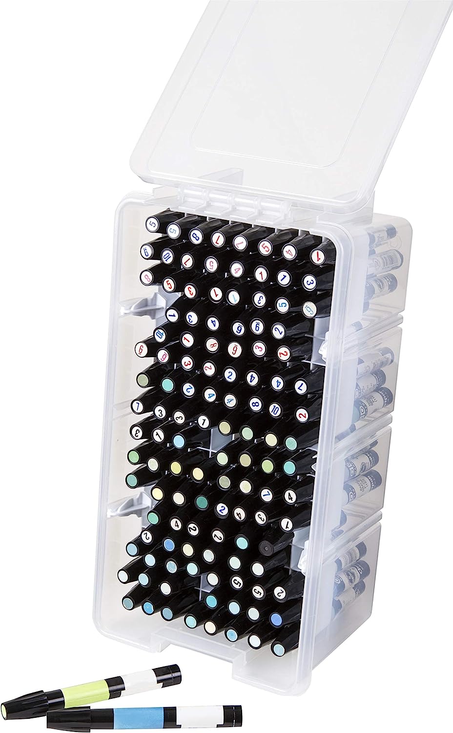 ArtBin 6934AB Satchel with Marker Tray, Art & Craft Organizer, [1] Plastic Storage Case, Clear, Semi, 0 - Image 7